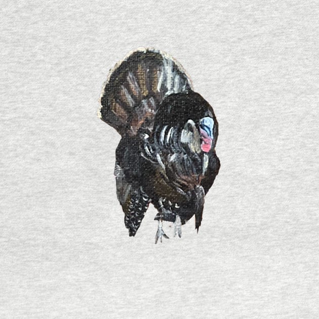 Turkey: Painting of an Eastern Wild Turkey by 1000Words-Emily